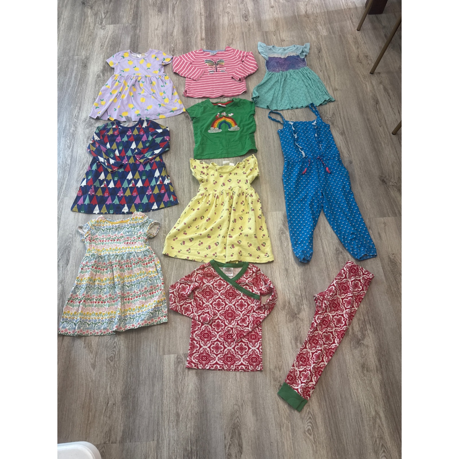 Hanna Andersson & Boden Girls Lot Dresses Jumpsuit Pajamas Size 3/4 100cm